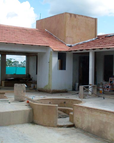 construcción de una hermosa casa en obra civil